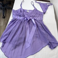 Coquette Babydoll Set Size:S Color: Purple new without tag