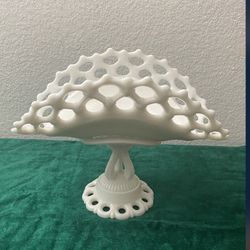 Antique Glass Basket 