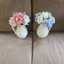 Decorative Vase With Fake Flowers 