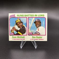 1980 Topps - League Leaders Dave Winfield, Don Baylor #203 Runs Batted In