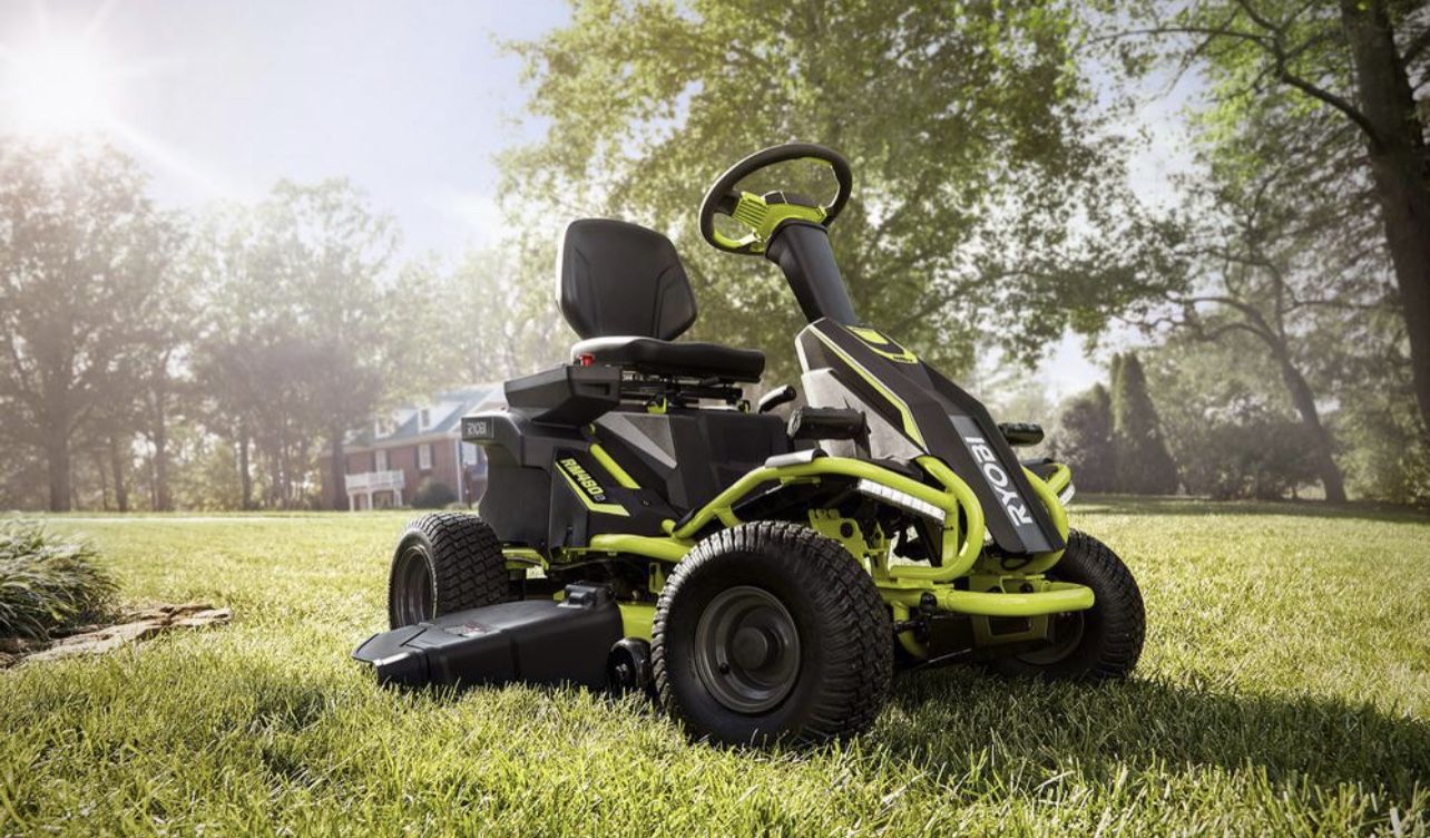 RYOBI 38 in. 75 Ah Battery Electric Rear Engine Riding Lawn Mower