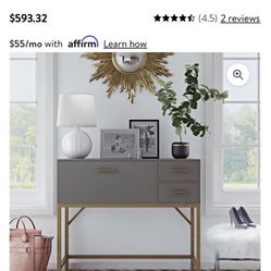 Gray Storage Console Unit