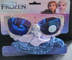 Girl's Disney Frozen Themed Sunglasses and Hair Ties Sets $6 each (Two Available)