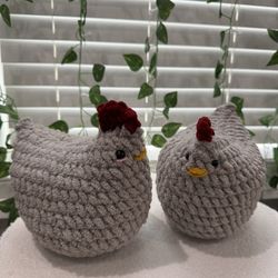 Hand Crocheted Chicken Each For 18 Dollars 