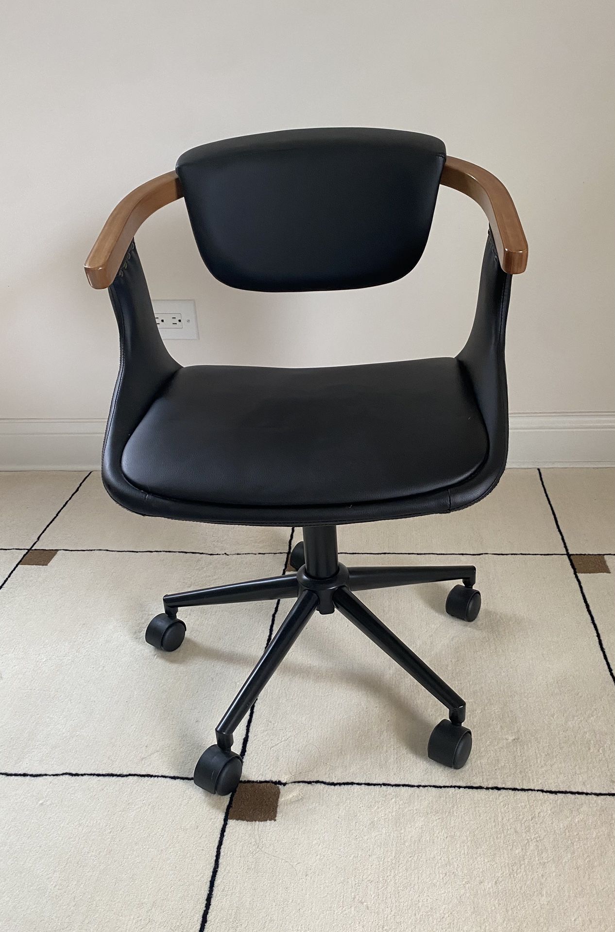 Faux Leather Black Office Chair
