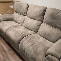 Reclining Sofa — Taupe