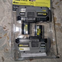 2 New Ryobi 18v 6ah High Performance Rechargeable Batteries Battery 
