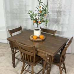 Super Cute Compact Kitchen Table & 4 Chairs SOLID WOOD