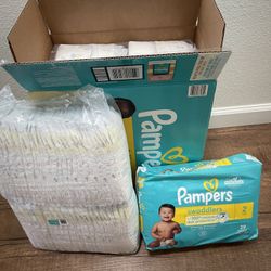 Assorted pampers diapers