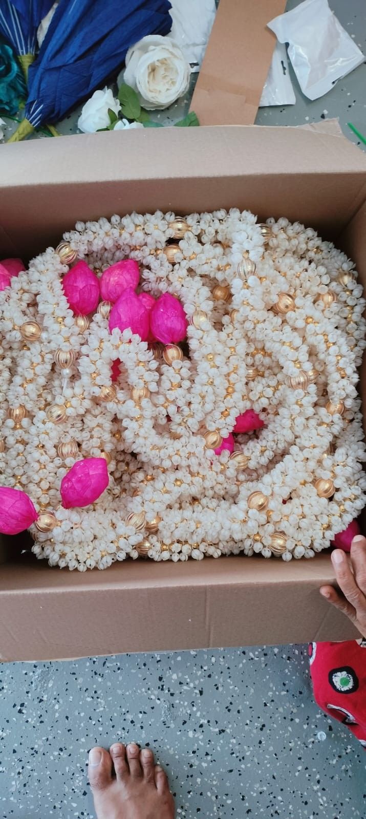 Beautiful Flower Decor With Pearls