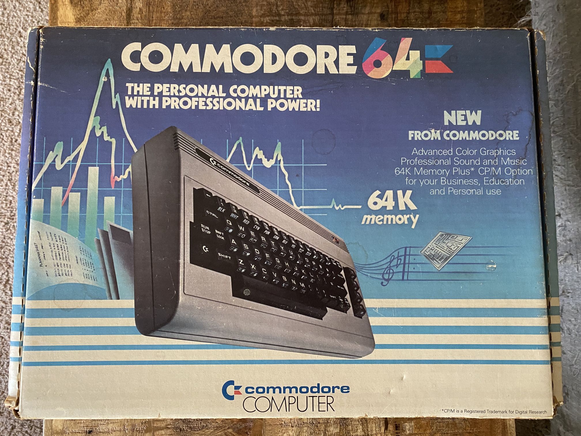 Complete In Box Early Commodore 64 (Not Working)