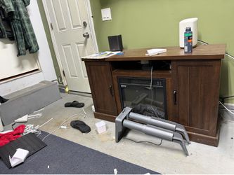 Tv stand with electric fireplace