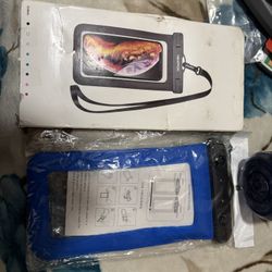 Bolsa impermeable para teléfono celular: paquete de 3 fundas universales a prueba de agua con cordón para el cuello, soporte transparente subacuático 