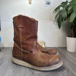 Thorogood (contact info removed) Men's 11" Leather Pull On Plain Toe Work Boots Size 14 D