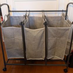 3 Section Laundry cart