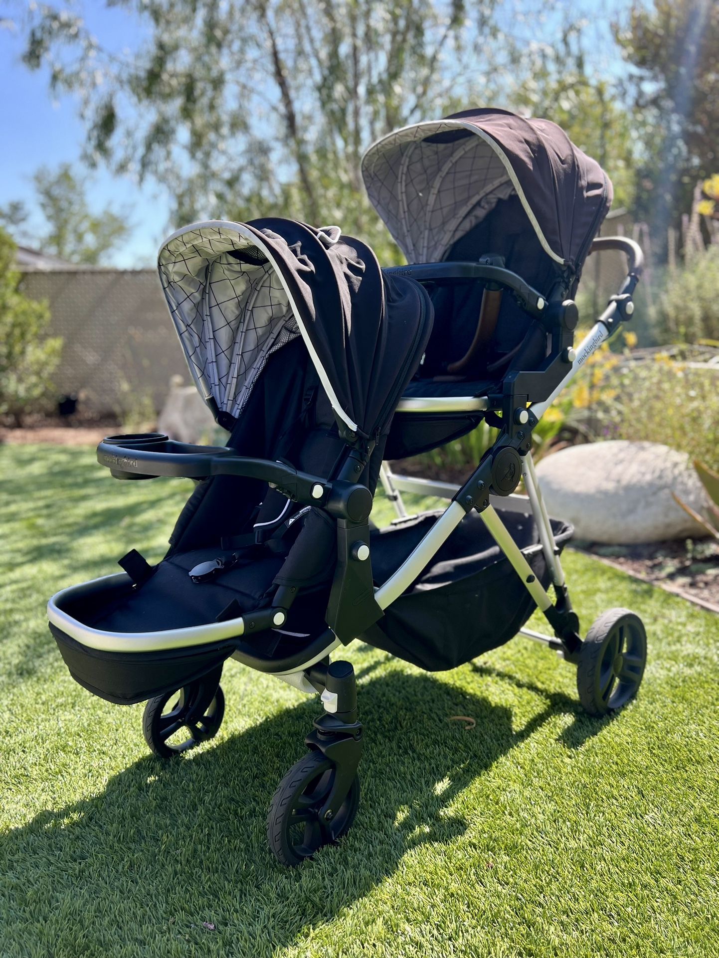 Mockingbird Double Stroller 2.0 + Snack Tray