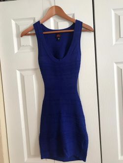 Bebe Electric Blue Mini dresd size small