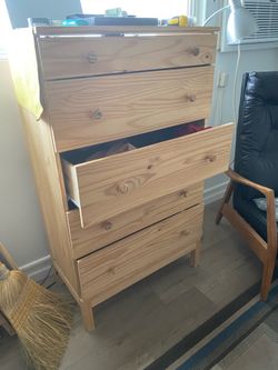 Unfinished wood dresser