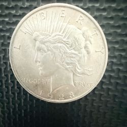 1923 Peace Silver Dollar - 90% Silver - US Mint Vintage Estate Coin