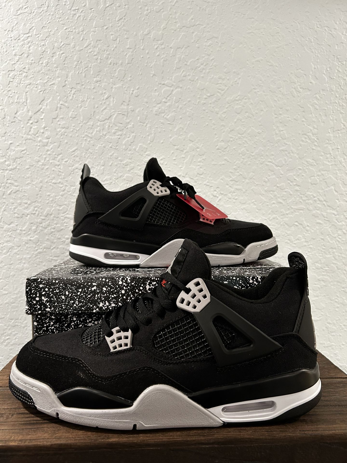 Black Canvas Jordan 4