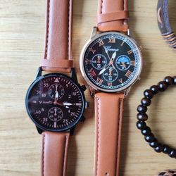Pair Of Fashion Watches With Bracelets