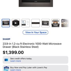 Microwave Oven Sharp 24in 