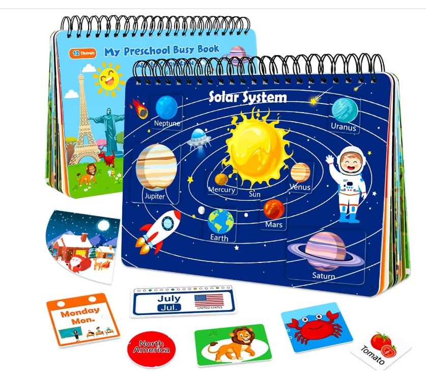 New Toys Busy Book - Preschool Learning Activity for Toddlers -