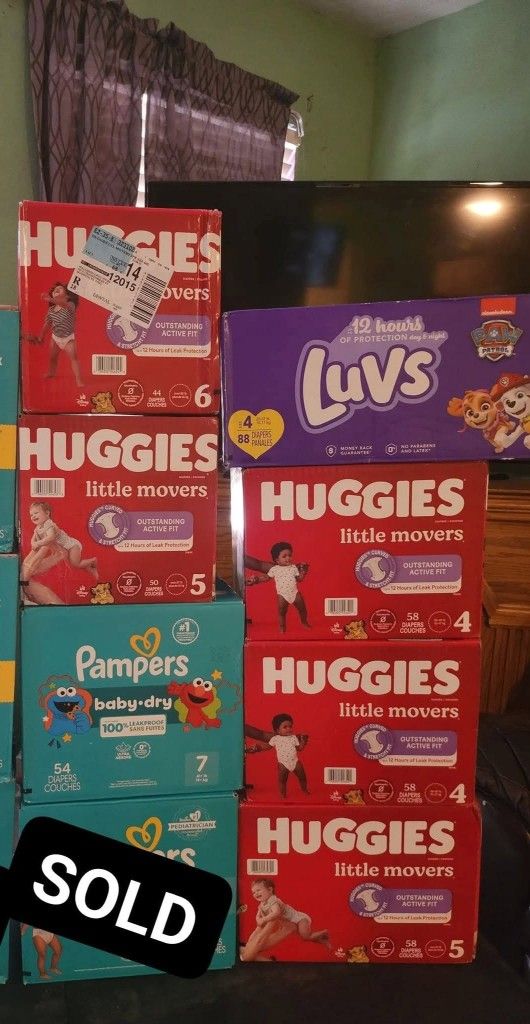 Diapers/$25 Each (Cada Caja)