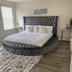 ROUND STORAGE BED in Grey 🩶🩶 FAST DELIVERY!! 🚚 