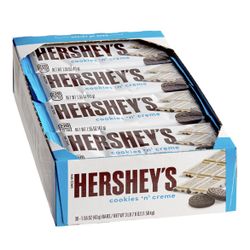 HERSHEY’S Cookies ‘n’ Creme Chocolate Bar 1.55 oz. - 36/Box