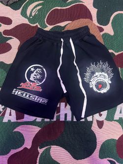 Hellstar Men’s Navy and Black Shorts