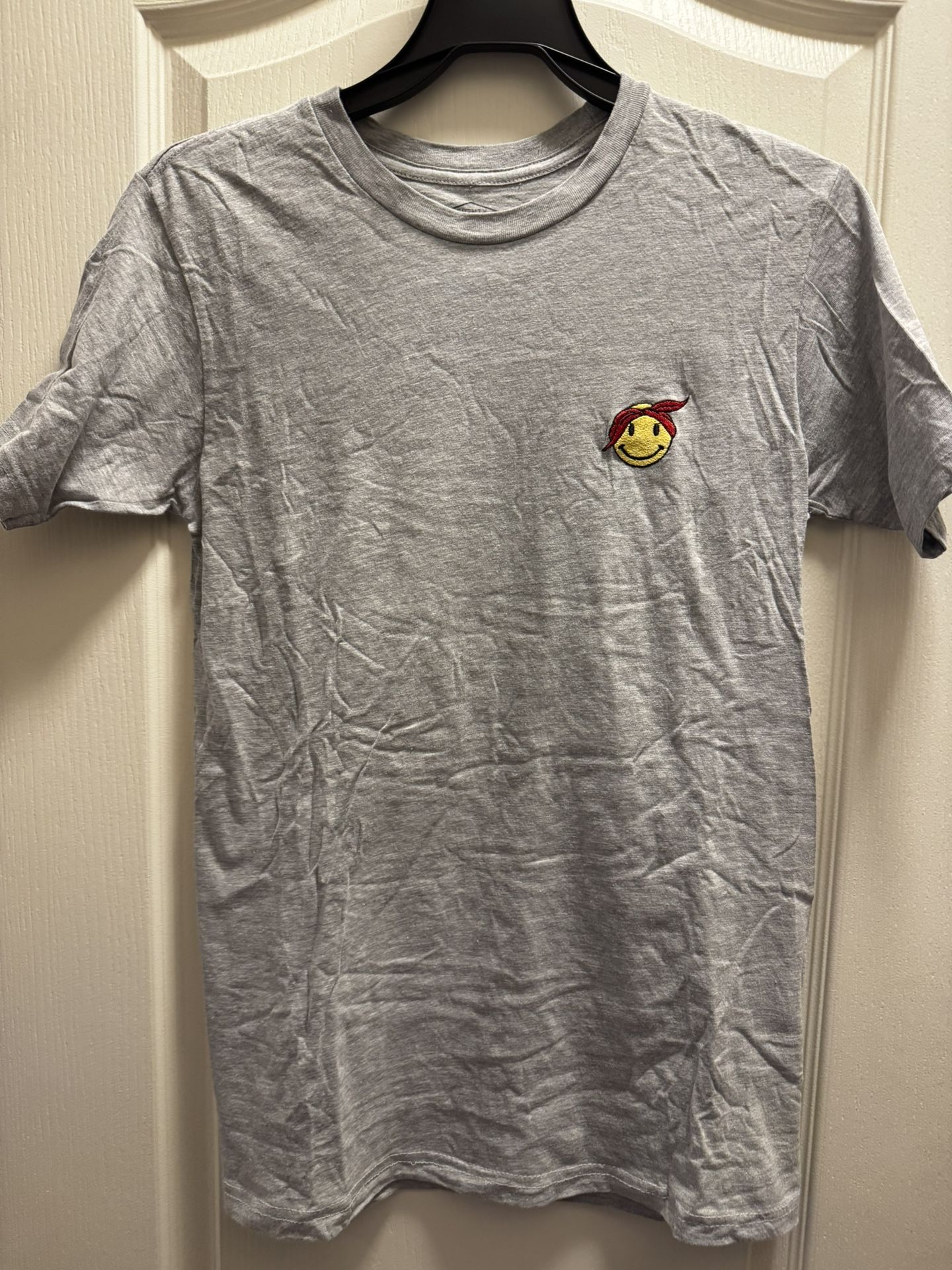 Small Cute Gray Smiley Face Tshirt