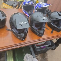 Dirt Bike Helmets A Set Of 2 Both XL