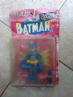 MAD! Collectors Toy. Alfred E Newman as BATMAN! MAD! Packaging is messed up. But technically it's still not open. $50!