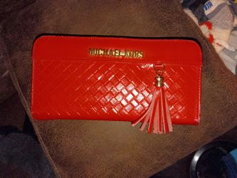 Red Michael kors wallet