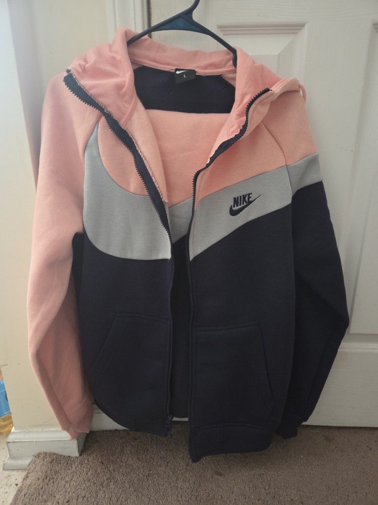 Womens Blue/Grey/Peach Large Nike Jogging Suit