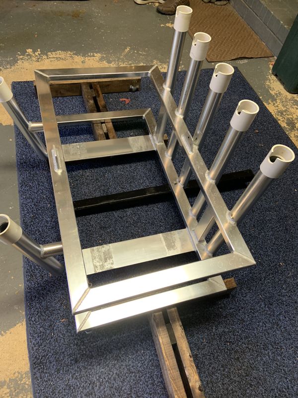 94 quart custom built cooler rack, heavy flat stock aluminum for Sale