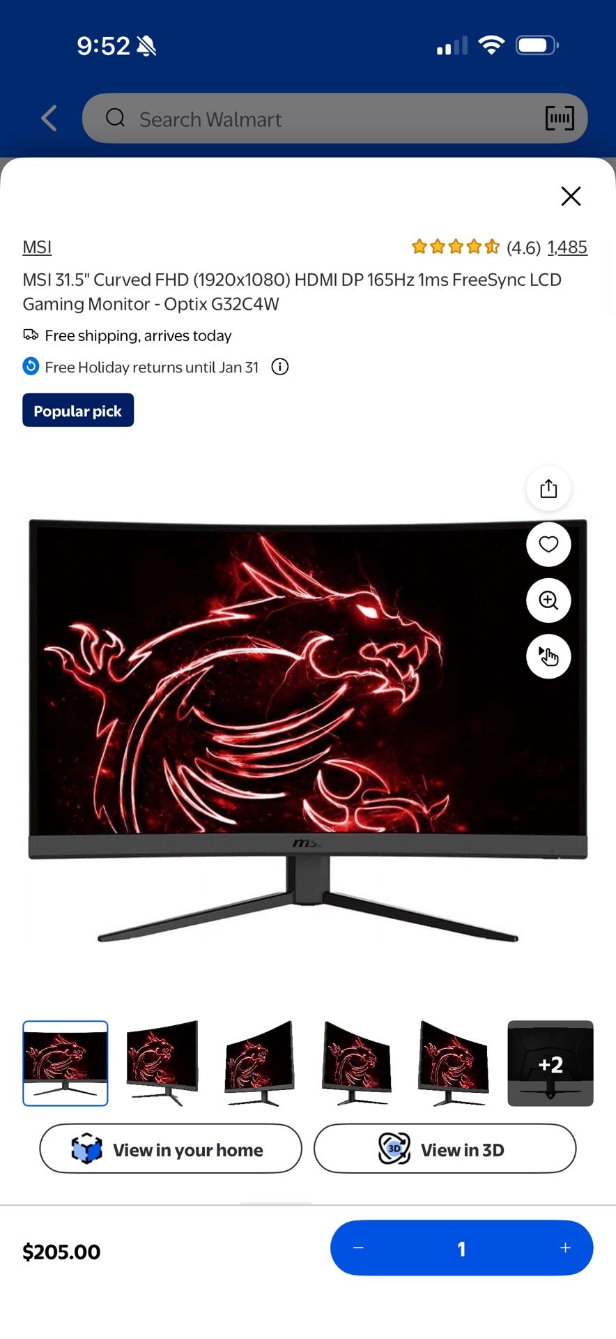 MSI Gaming Monitor 