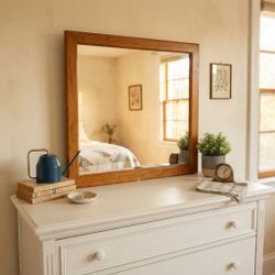 Vintage Solid Oak Mirror