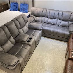 NEW COMFY GRAY RECLINING BARCELONA SOFA LOVESEAT SET ON SALE NOW ONLY $999! SAME DAY DELIVERY 🚚. NO CREDIT NEEDED FINANCE AVAILABLE ☎️💰