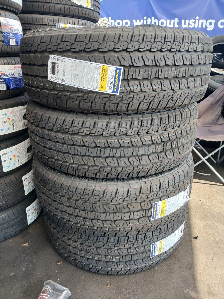 4 New Tires Installed/ 4 Llantas Nuevas Instaladas 275/60/20 Good Year A/S Tires