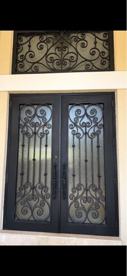 Trulite Wrought Iron Double Entry Door