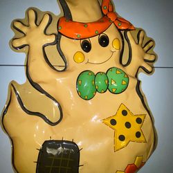VINTAGE ARTFORM HALLOWEEN GHOST w/ Bandana 3D PLASTIC MOLDED DECOR Large