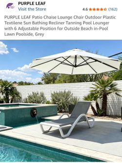 PURPLE LEAF Patio Chaise Lounge Chair – New in Box 💲**$125**