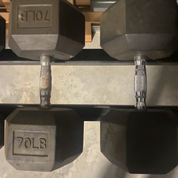Rubber dumbbells by the pair 
