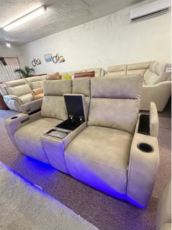 Fabric zero gravity loveseat / GREYMEL /
