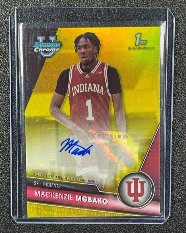 Really Nice Topps MacKenzie Mgbako Rookie, Auto, # 37/75 Card MINT