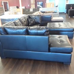 New Sectional Sofa In Bonded Leather