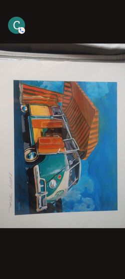 Kelly Telfer signed VW art