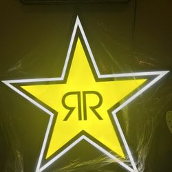 NEW Rockstar energy- Extra large LED Light up sign (40 inch)- Garage/man cave